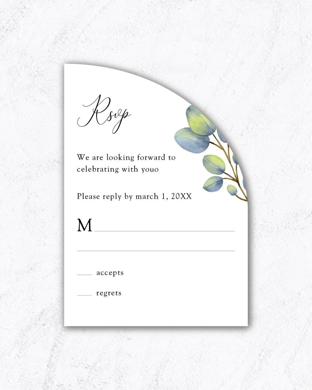 Elegant Botanical Unique Style Wedding Invitations 3