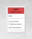 Creative Wedding Simple Flat 5x7 Unique Style Wedding Invitations 5