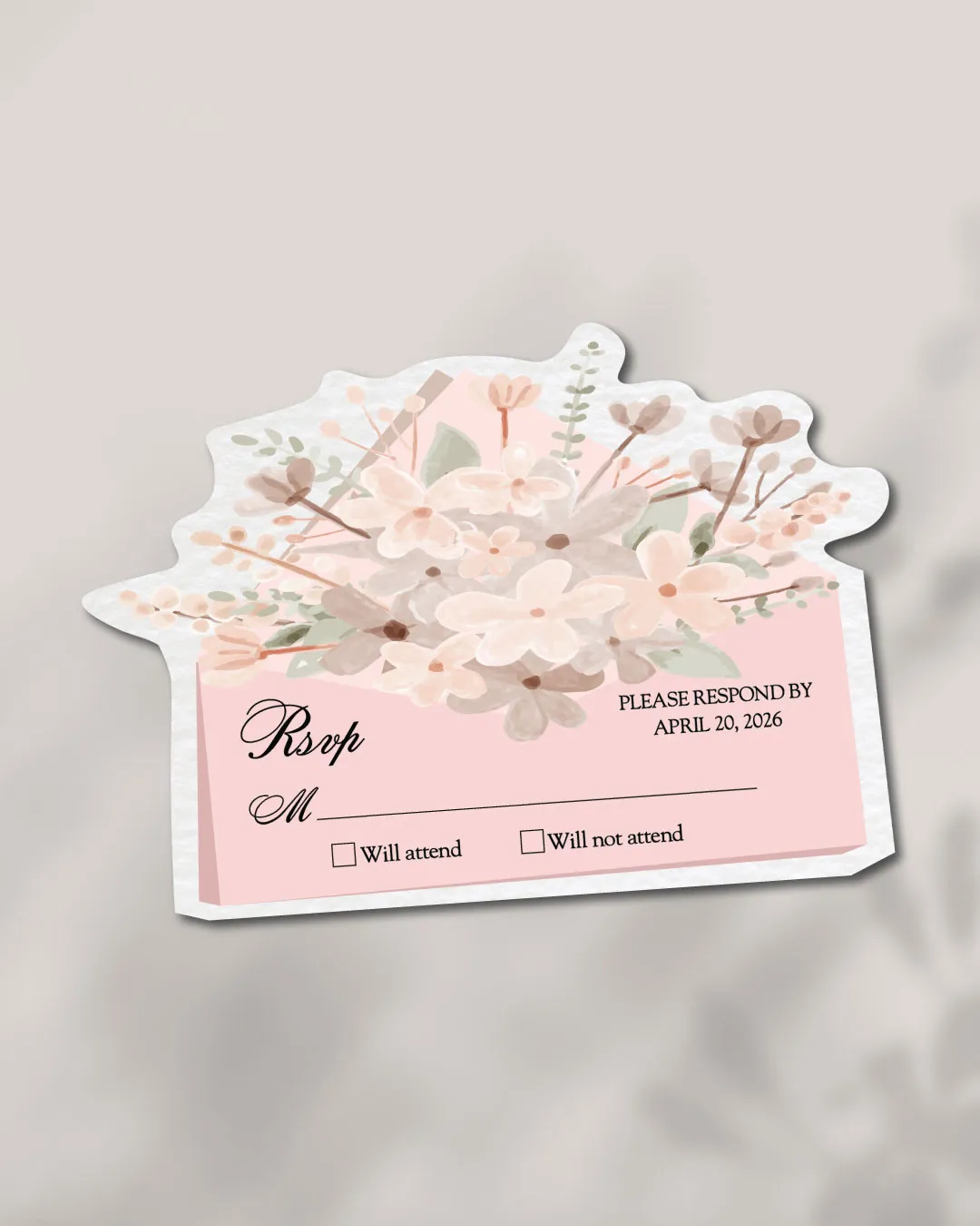 Soft Lines Unique Style Wedding Invitations 4
