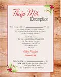 Pink Christmas Simple Flat 5x7 Wedding Invitation