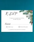 Blue Christmas Simple Flat 5x7 Wedding Invitation