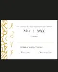 Gold Indian Decoration Acrylic Wedding Invitation