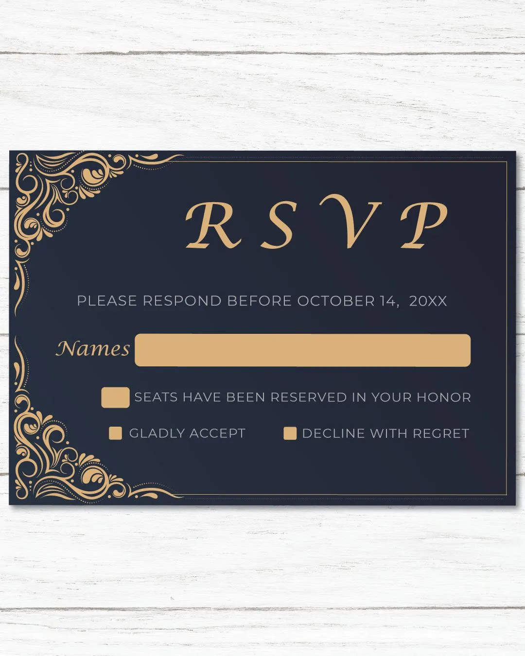 Indian Frame And Corners Acrylic Wedding Invitation
