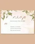 Pastel Beige Leaves Acrylic Wedding Invitation