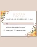 Yellow And Orange Flower Acrylic Wedding Invitation 5
