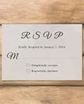 Gray Flower Silhouette Acrylic Wedding Invitation