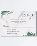 Leaves Shade Effect Acrylic Wedding Invitation