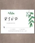 Minimalist Winter Leaves Simple Flat 5x7 Wedding Invitation