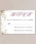 Leaves And Small FruitsAcrylic Wedding Invitation