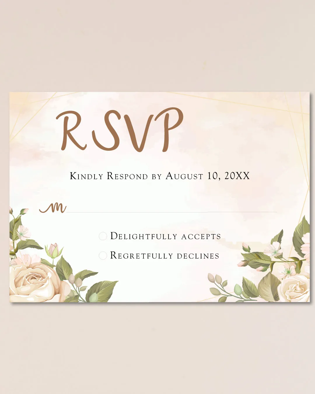Earth Tones And PinksAcrylic Wedding Invitation