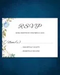 Arrangement of Winter Roses Simple Flat 5x7 Wedding Invitation
