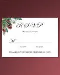 Christmas Corners Simple Flat 5x7 Wedding Invitation