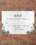 Realistic Pine Tree Simple Flat 5x7 Wedding Invitation