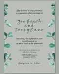 Eucalyptus Leaves Acrylic Wedding Invitation