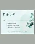 Eucalyptus Leaves Acrylic Wedding Invitation