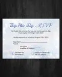 Blue Snow Simple Flat 5x7 Wedding Invitation