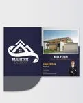 Dark Blue Real State Presentation Folders 1