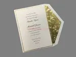 Deckled in Gold [CC-26] Elegant Wedding Invitation