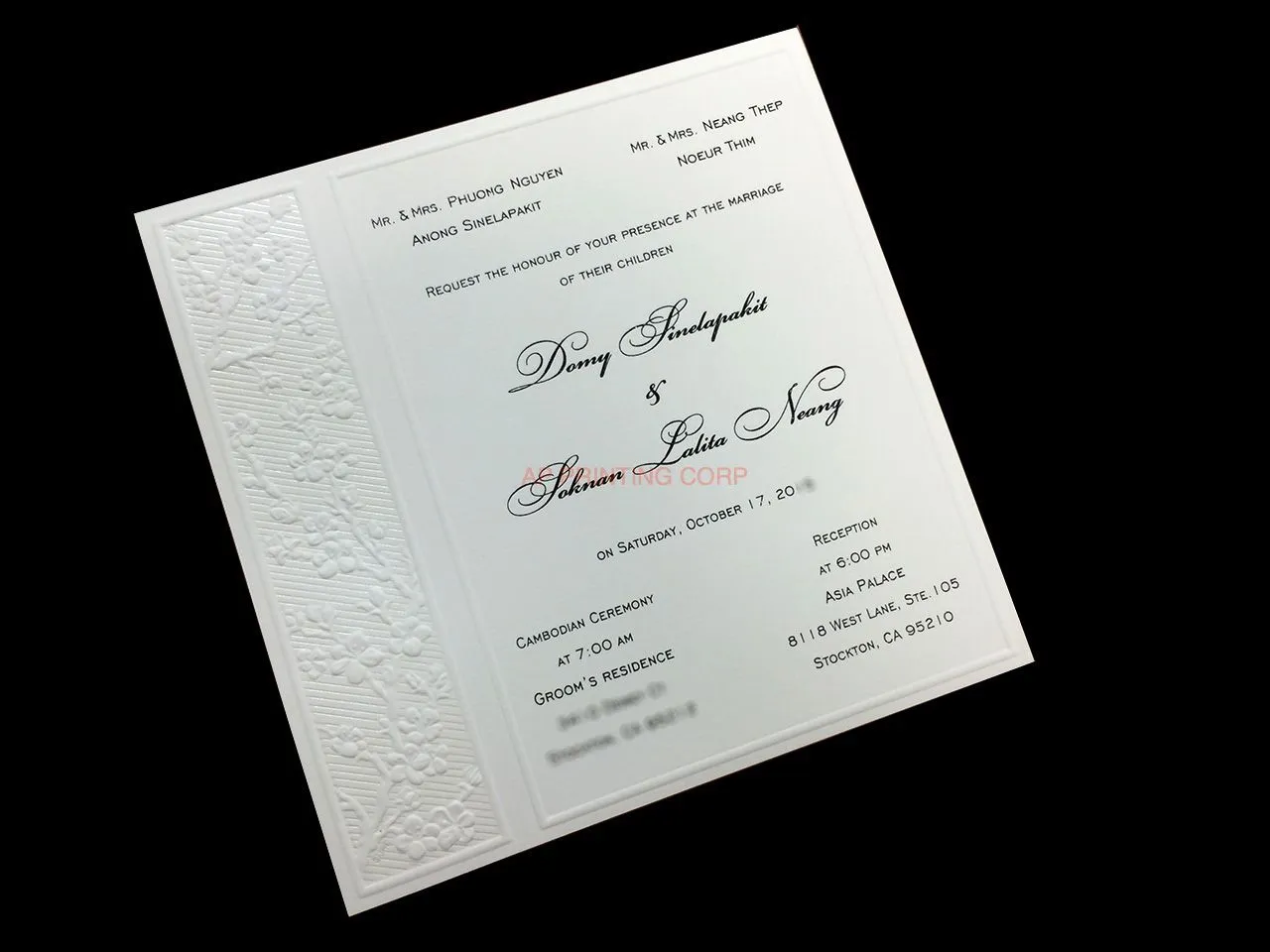 K2615 [I-10] Flowers Sophistication Wedding Invitation