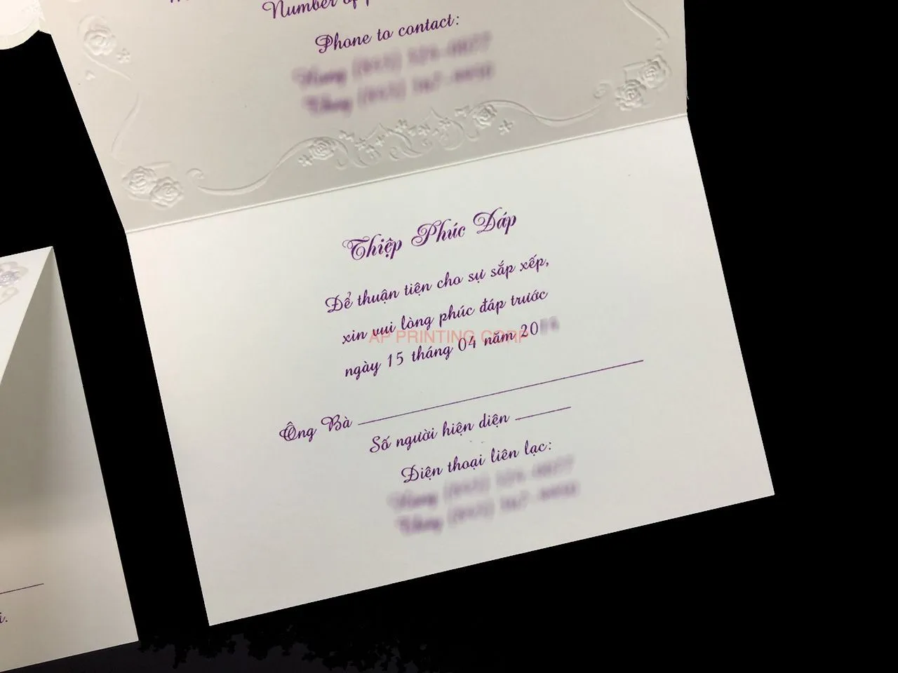 K5618 [I-11] Roseate Reverie Hearts Wedding Invitation