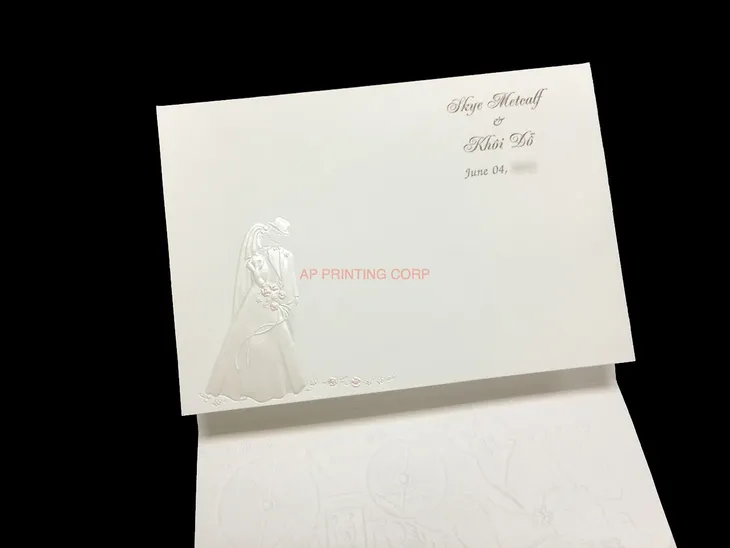 K631 [I-10] Enchanted Fairytale Bride & Groom Wedding Invitation