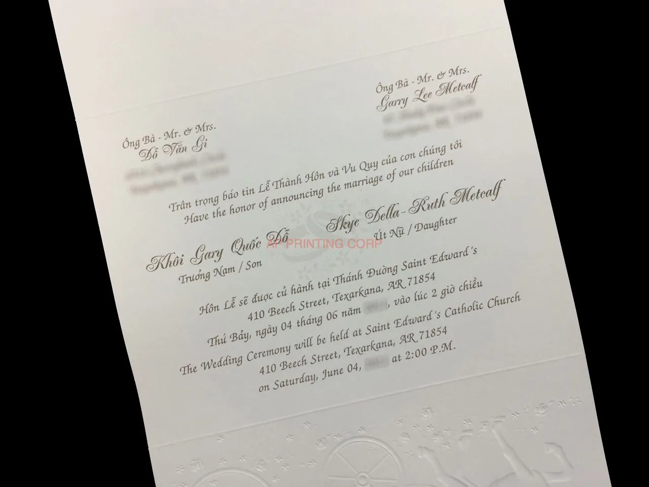 K631 [I-10] Enchanted Fairytale Bride & Groom Wedding Invitation