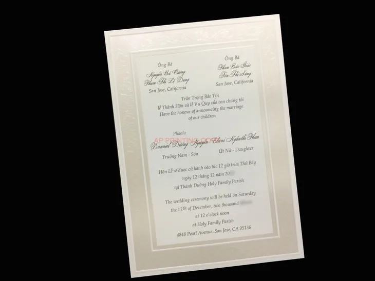 K8081 [I-11] Blossoms of Devotion Hearts Wedding Invitation