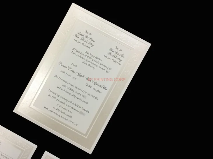 K8081 [I-11] Blossoms of Devotion Hearts Wedding Invitation