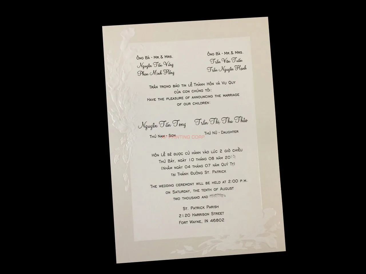 ART-80494 [I-09] Flowers Wedding Invitation