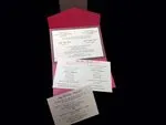 PAL-R-57-MMM Azalea, Ionised, Ice Silver Pocket & Folder Invitation