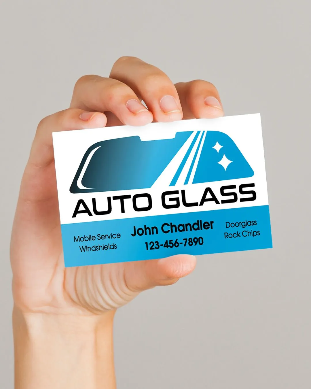 Beautiful Blue Strip Standard Business Cards 1