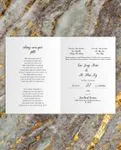 Simple Couple Collage Half Fold Vietnamese & English Wedding Invitation