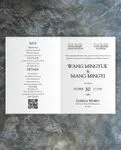 Minimalist White Invitation Half Fold Vietnamese & English Wedding Invitation