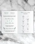 Minimalistic Leaves And Trees Half Fold Vietnamese & English Wedding Invitation