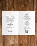 Single-line Couple Half Fold Vietnamese & English Wedding Invitation