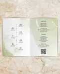 Gentle Autumn Blooms Half Fold Vietnamese & English Wedding Invitation