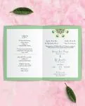 Bright Mosaic Pattern Half Fold Vietnamese & English Wedding Invitation