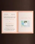 Cute Couple On A Bike Half Fold Vietnamese & English Wedding Invitation