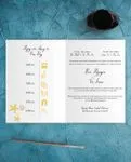 Saturated Summer Beach Half Fold Vietnamese & English Wedding Invitation