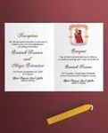 Wedded Couple Indian Half Fold Wedding Invitation