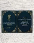 Luxury with Elephant Symbol Half Fold Wedding Invitation