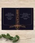 Original Oriental Pattern Half Fold Wedding Invitation