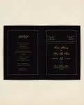 Realistic Shaded Flower Half Fold Vietnamese & English Wedding Invitation