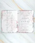 Soft Pink Flowers Half Fold Vietnamese & English Wedding Invitation