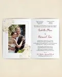 Floral Red Gold Half Fold Wedding Invitation 2