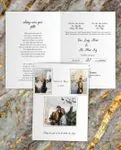 Simple Couple Collage Half Fold Vietnamese & English Wedding Invitation