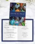 Hanging Festive Lanterns Half Fold Vietnamese & English Wedding Invitation