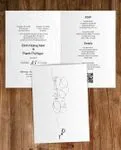 Single-line Couple Half Fold Vietnamese & English Wedding Invitation