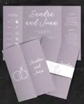Invitation Rings 5x7 Gate Fold Wedding Invitation