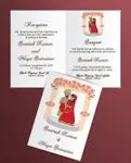 Wedded Couple Indian Half Fold Wedding Invitation